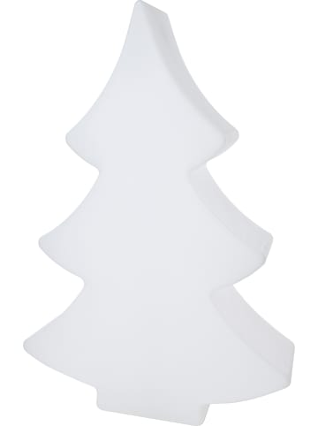 8 seasons Decoratieve ledsolarlamp "Shining Tree Mini" wit - (H)40 cm