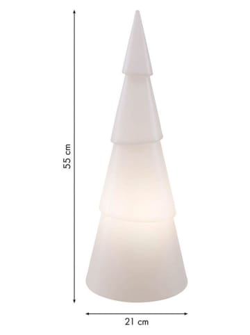 8 seasons Decoledlamp "Shining Tree" wit - (H)55 x Ø 21 cm