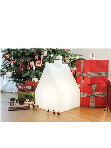 8 seasons Decoratieve ledlamp "Shining House" wit - (B)38,5 x (H)57 x (D)38,5 cm