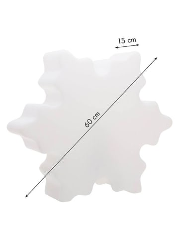 8 seasons LED-Dekoleuchte "Shining Crystal" in Weiß - Ø 60 cm