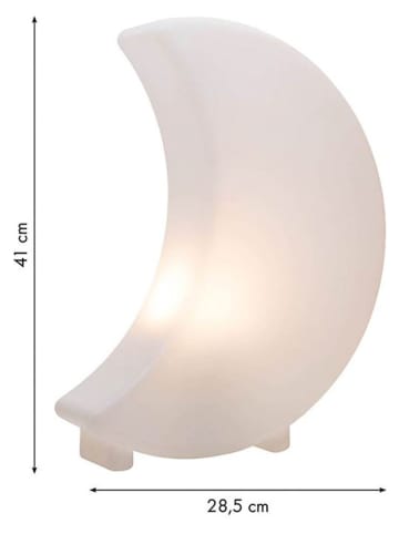8 seasons Dekoracyjna lampa LED "Shining Moon" w kolorze białym - 28,5 x 41 cm