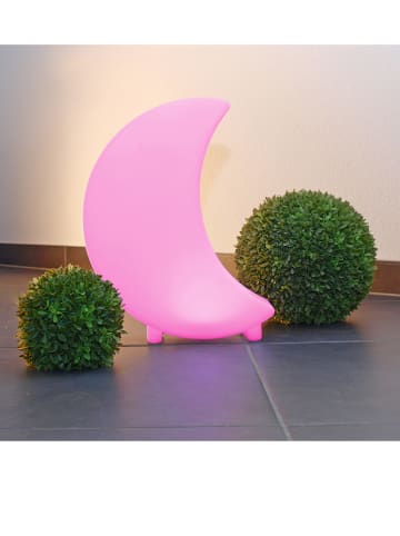 8 seasons Dekoracyjna lampa LED "Shining Moon Mini" w kolorze białym - 29 x 40 x 10 cm