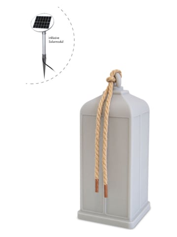 8 seasons Decoledsolarlamp "Lantern" grijs - (B)19 x (H)45 cm