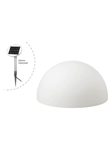 8 seasons Dekoracyjna lampa solarna LED "Sunrise" w kolorze białym - 50 x 27 cm
