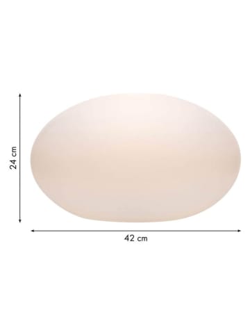 8 seasons Dekoracyjna lampa LED "Eye" w kolorze białym - 42 x 24 cm