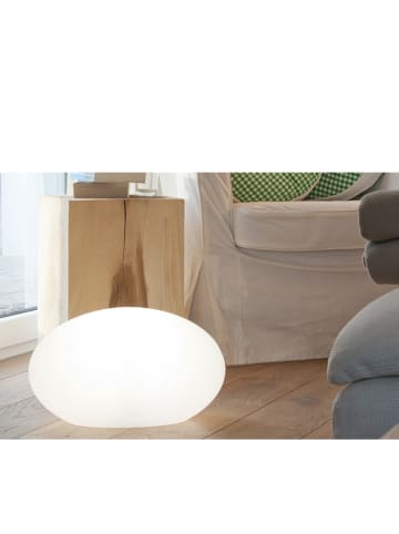 8 seasons LED-Solardekoleuchte "Shining Eye" in Weiß - (H)24 x Ø 42 cm