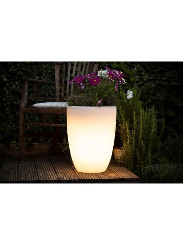 8 seasons LED-Dekoleuchte "Curvy Pot" in Weiß - (H)39 x  Ø 39 cm