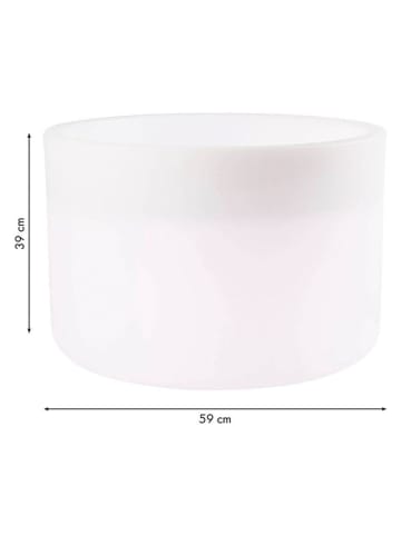 8 seasons LED-Dekoleuchte "Elegant Pot" in Weiß - (H)39 x  Ø 59 cm