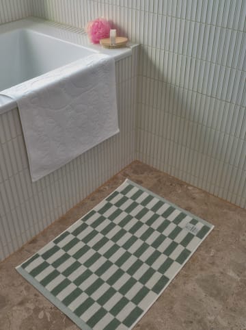 Moomin Badematte ''Checks'' in Creme/ Grün - (L)70 x (B)50 cm