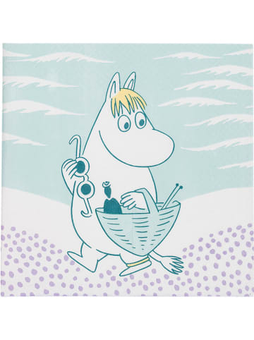 Moomin Servetten "Beach Day" lichtroze/paars/turquoise - 20 stuks