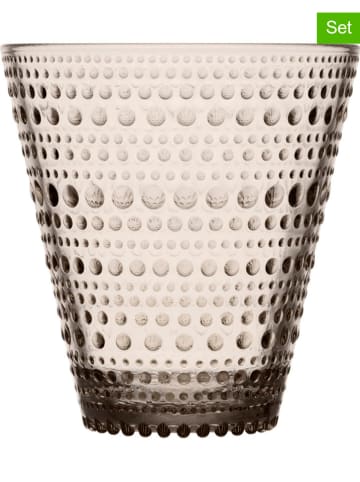 iittala 2er-Set: Gläser "Kastehelmi" in Beige - 300 ml