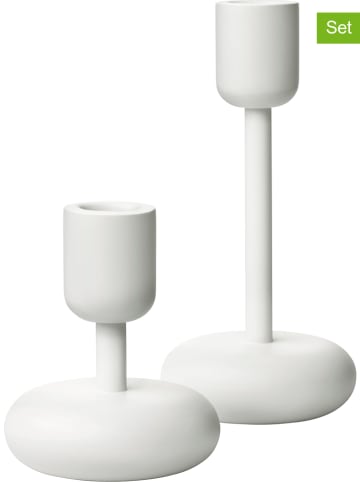 iittala 2-delige set: kandelaars "Nappula" wit