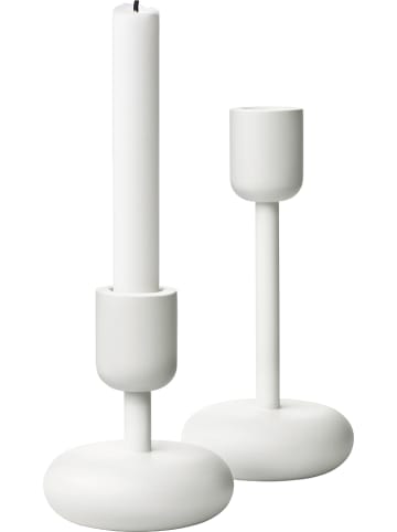 iittala 2er-Set: Kerzenhalter "Nappula" in Weiß