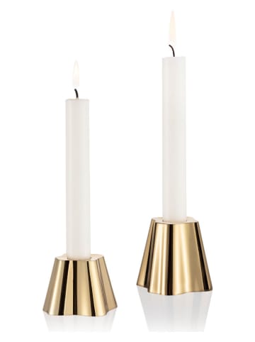 iittala 2er-Set: Kerzenhalter ''Aalto'' in Gold
