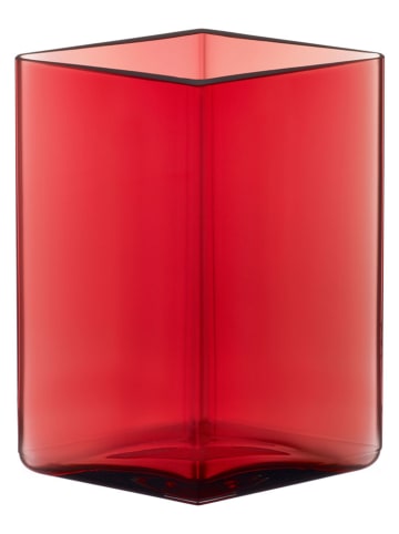iittala Vase ''Ruutu'' in Rot - (B)11,5 x (H)14 x (T)11,5 cm