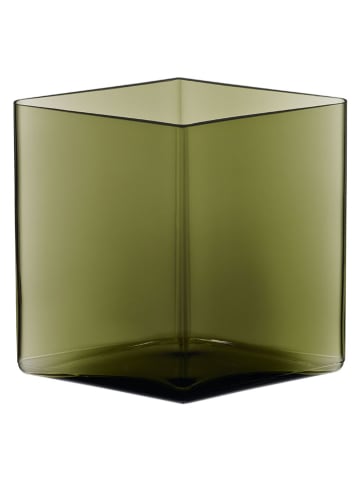 iittala Vase ''Ruutu'' in Grün - (B)18 x (H)20,5 x (T)18 cm