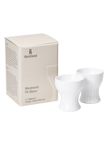Rörstrand 2er.Set: Eierbecher "Pli" in Weiß