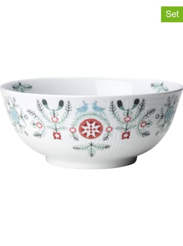Rörstrand 2-delige set: kommen "Swedish Grace - Winter" meerkleurig/wit - 600 ml
