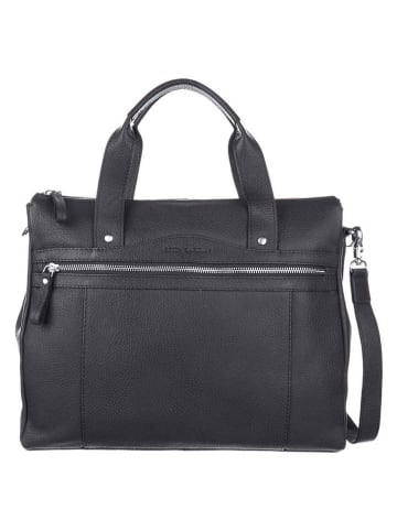 Betty Barclay Skórzana aktówka w kolorze czarnym - 36 x 30 x 10 cm