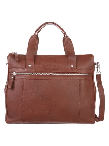 Betty Barclay Skórzana aktówka w kolorze jasnobrązowym - 36 x 30 x 10 cm