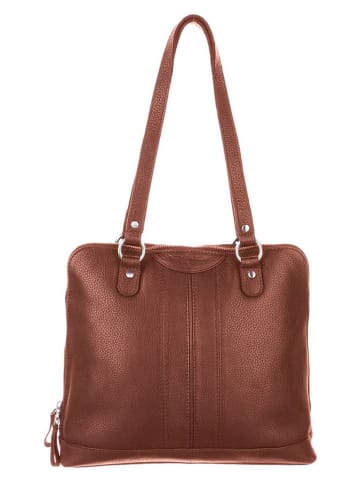 Betty Barclay Skórzana torebka w kolorze jasnobrązowym - 32,5 x 28,5 x 8 cm