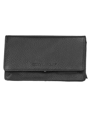 Betty Barclay Skórzany portfel w kolorze czarnym - 19,5 x 10 x 3 cm