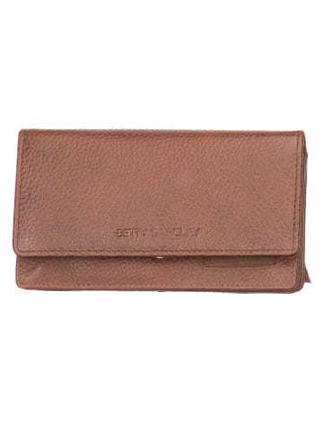 Betty Barclay Skórzany portfel w kolorze jasnobrązowym - 19,5 x 10 x 3 cm