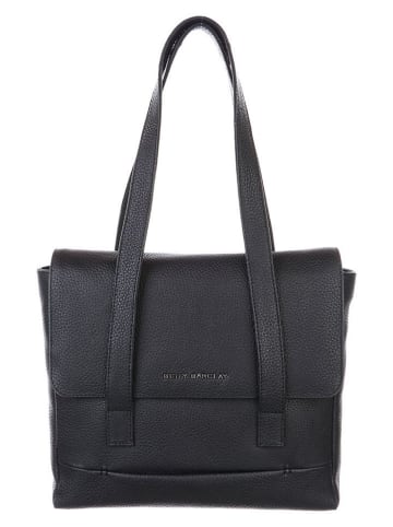Betty Barclay Skórzana torebka w kolorze czarnym - 28 x 24 x 5,5 cm