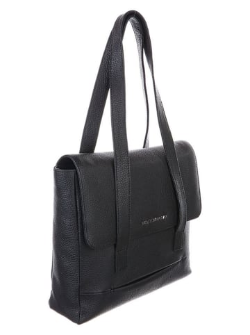 Betty Barclay Skórzana torebka w kolorze czarnym - 28 x 24 x 5,5 cm