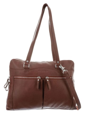 Betty Barclay Skórzana torebka w kolorze brązowym - 40 x 30 x 9 cm