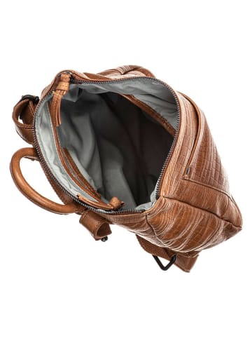 Betty Barclay Skórzany plecak w kolorze jasnobrązowym - 29 x 24 x 8 cm