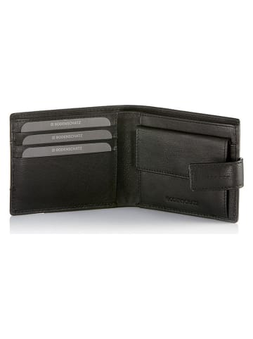 Bodenschatz Skórzany portfel w kolorze czarnym - 12 x 9 x 2 cm