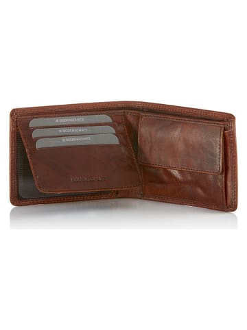 Bodenschatz Leder-Geldbörse in Hellbraun - (B)12,5 x (H)9,5 x (T)1,5 cm