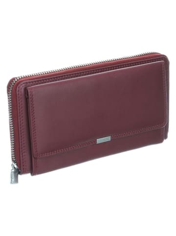 Bodenschatz Skórzany portfel w kolorze czerwonym - 19 x 10,5 x 3 cm