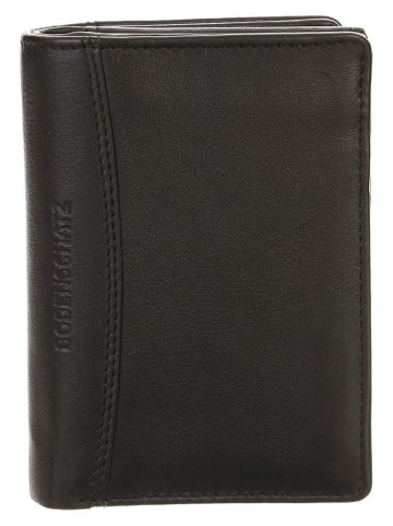 Bodenschatz Leder-Geldbörse in Schwarz - (B)11 x (H)8 cm
