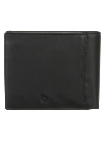 Bodenschatz Skórzany portfel w kolorze czarnym - 12,5 x 10,5 cm