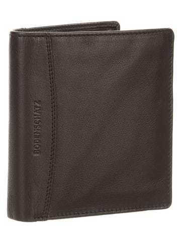 Bodenschatz Leder-Geldbörse in Schwarz - (B)12,5 x (H)10,5 cm