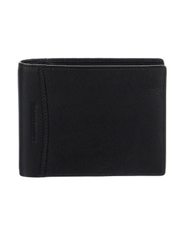 Bodenschatz Leder-Geldbörse in Schwarz - (B)11 x (H)12,5 cm