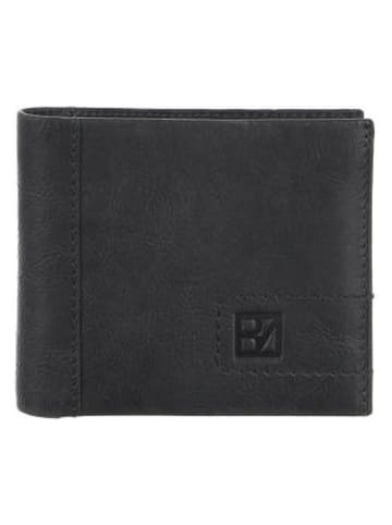 Bodenschatz Skórzany portfel w kolorze szarym - 11 x 10 x 2 cm