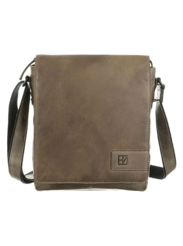 Bodenschatz Leder-Umhängetasche in Hellbraun - (B)26 x (H)30 x (T)9 cm