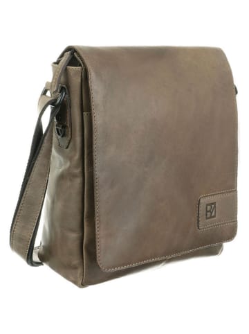 Bodenschatz Leder-Umhängetasche in Hellbraun - (B)26 x (H)30 x (T)9 cm