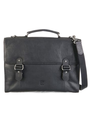 Bodenschatz Skórzana aktówka w kolorze antracytowym - 40 x 29 x 11 cm