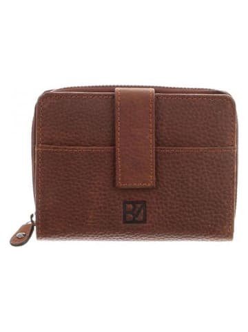 Bodenschatz Skórzany portfel w kolorze jasnobrązowym - 13 x 10 x 3 cm