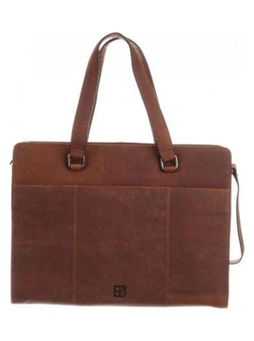 Bodenschatz Leren shopper bruin - (B)38 x (H)29,5 x (D)16,5 cm