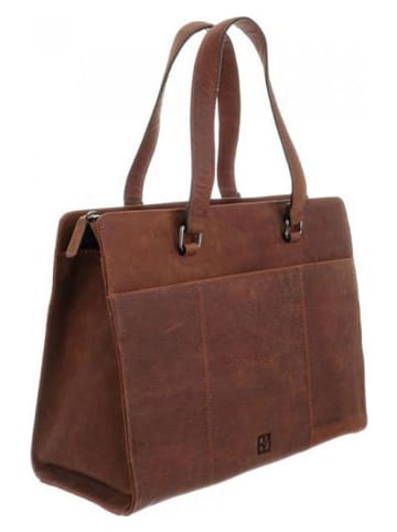 Bodenschatz Skórzany shopper bag w kolorze brązowym - 38 x 29,5 x 16,5 cm