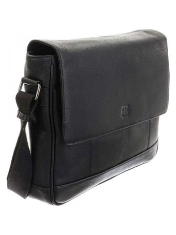 Bodenschatz Skórzana aktówka w kolorze czarnym - 33,5 x 28 x 7,5 cm