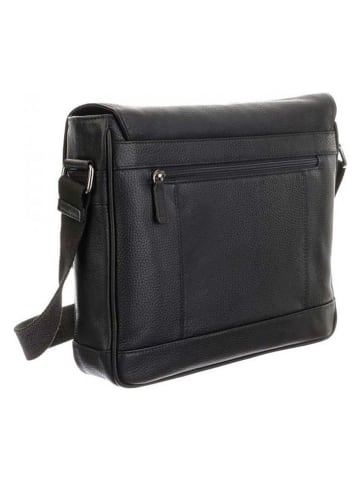 Bodenschatz Skórzana aktówka w kolorze czarnym - 33,5 x 28 x 7,5 cm