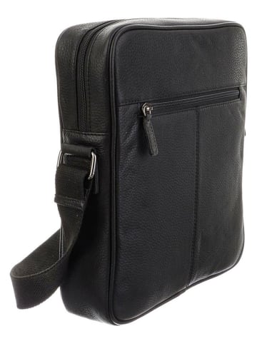 Bodenschatz Skórzana torebka w kolorze czarnym - 27 x 29,5 x 7,5 cm