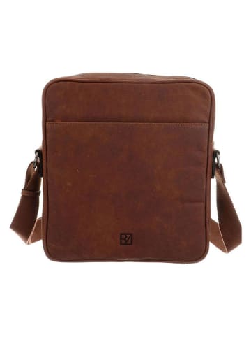 Bodenschatz Leder-Umhängetasche in Braun - (B)27 x (H)29,5 x (T)7,5 cm