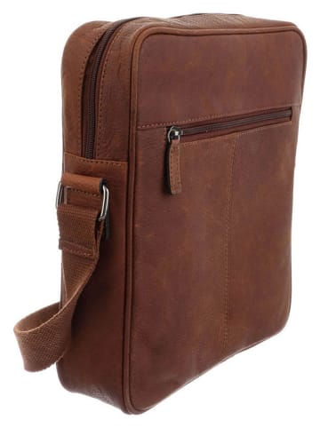 Bodenschatz Skórzana torebka w kolorze brązowym - 27 x 29,5 x 7,5 cm